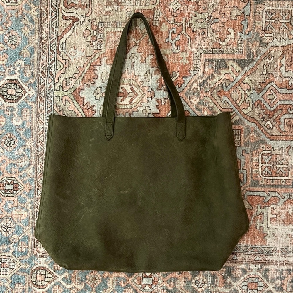 MADEWELL The Transport Tote in Nubuck Olive Green - NWOT!!